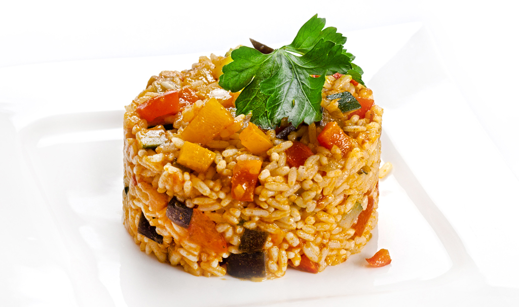 Vegetable risotto . LFML Lowfat and lowcholesterol meal